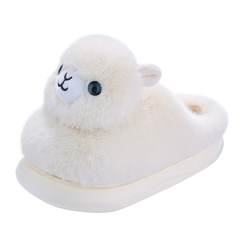 亲子棉拖鞋冬季女童加绒保暖卡通室内女孩居家男童毛毛鞋儿童棉鞋
