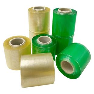 pvc缠绕膜小卷自粘嫁接工业10cm拉伸膜透明薄膜打包膜五金线盒膜