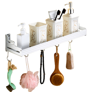 免打孔卫生间洗澡间置物架墙上壁挂浴室单层厕所洗手间镜前收纳架