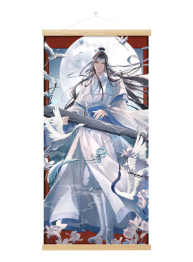 墨家三宝天官赐福免打孔卷轴挂画