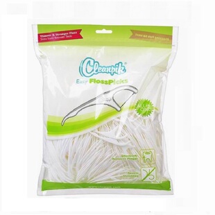 cleanpik超细牙线棒1000支圆线牙线弓形牙签不易断线安全弓形牙线