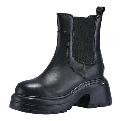 明星同款艾今9.5cm增高切尔西靴