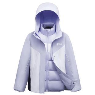 FILA KIDS斐乐童装女大童羽绒服2025冬新款儿童梭织两件套上衣