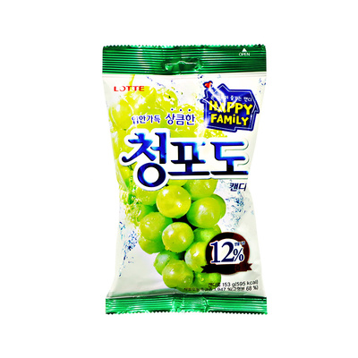 韩国进口lotte乐天葡萄硬糖零食
