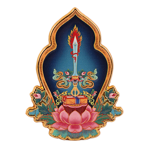 藏式合金冰箱贴彩绘磁吸国风粘贴画布达拉宫自粘滴胶磁铁创意装饰