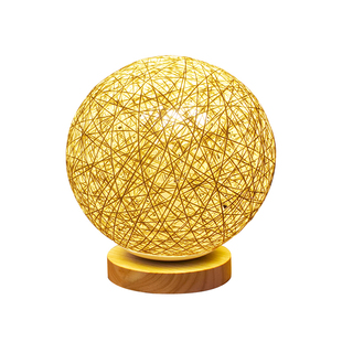 三思创意台灯卧室床头灯编织款球形轻奢高级感主卧床头柜氛围灯