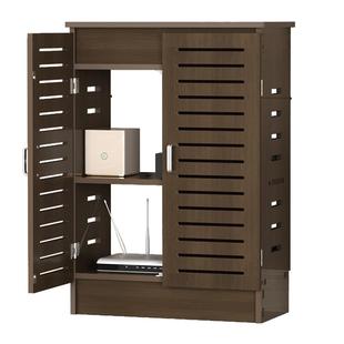 路由器收纳盒wifi多媒体盒遮挡箱机顶盒网线插排弱电柜落地收纳柜