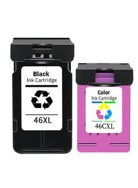 汇栢适用惠普HP46墨盒墨水盒deskjet 2020hc 2520hc 2029 2529 4729打印机黑色蓝彩色连供连喷可加墨水非原装