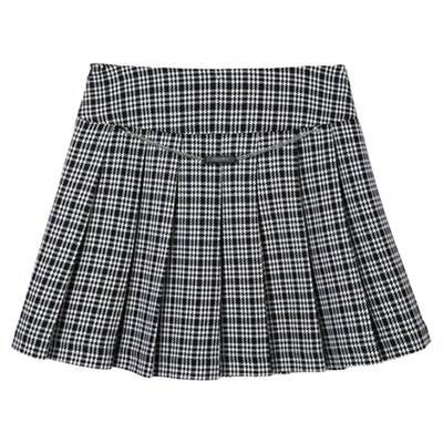 鸟撤柜正品剪牌千鸟格百褶裙