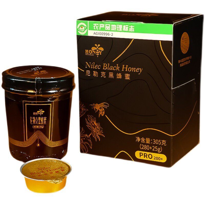 新疆伊犁特产尼勒克黑蜂蜂蜜品质高新疆特产香甜瓶装天然蜜结晶蜜