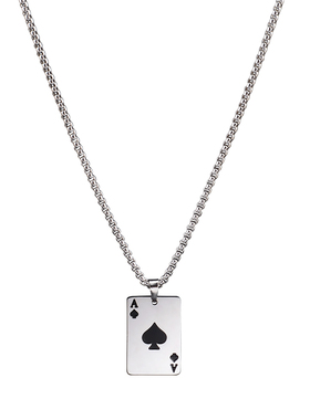 整体钛钢毛衣链长款男女扑克牌