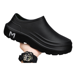 雨鞋男夏季休闲防水防滑厚底耐磨厨师鞋户外钓鱼外卖骑手专用水鞋