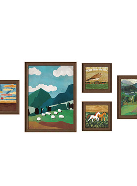 【美院联名】中古风客厅挂画组合