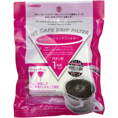 日本进口HARIO手冲咖啡挂耳过滤袋 钻石V60型家用便携式滤纸袋MDF