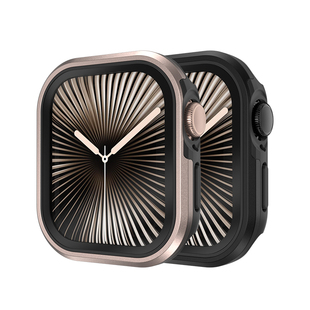 美国switcheasy适用2025苹果Apple Watch Series11高清膜壳一体手表壳10防摔iwatch保护套42mm金属保护壳46