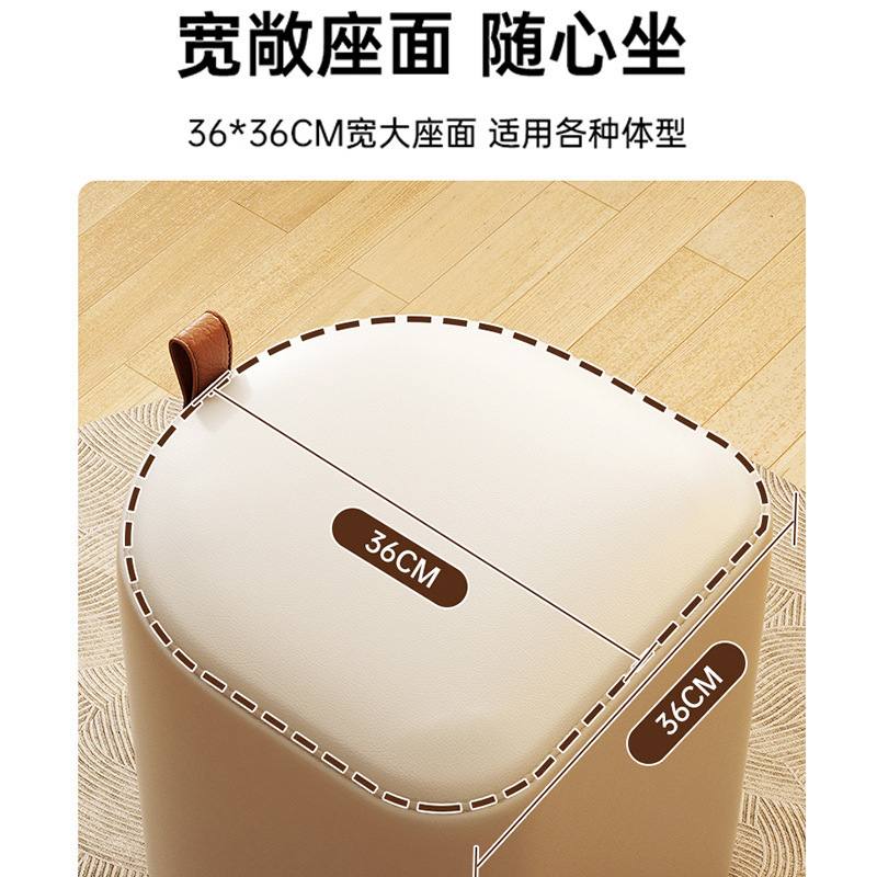 矮凳梳妆台小凳子家用轻感高级皮质矮凳坐墩圆凳客厅奢凳脚凳沙发