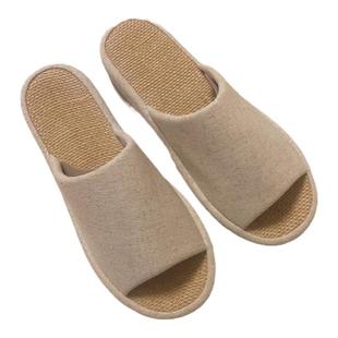 儿童EVA不沾灰静音居家防滑亚麻拖鞋亲子室内夏季地板女情侣通用