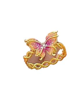 小红薯烟雨梦蝶爆闪缤纷小蝴蝶戒指项链吊坠S925银珐琅彩金指环