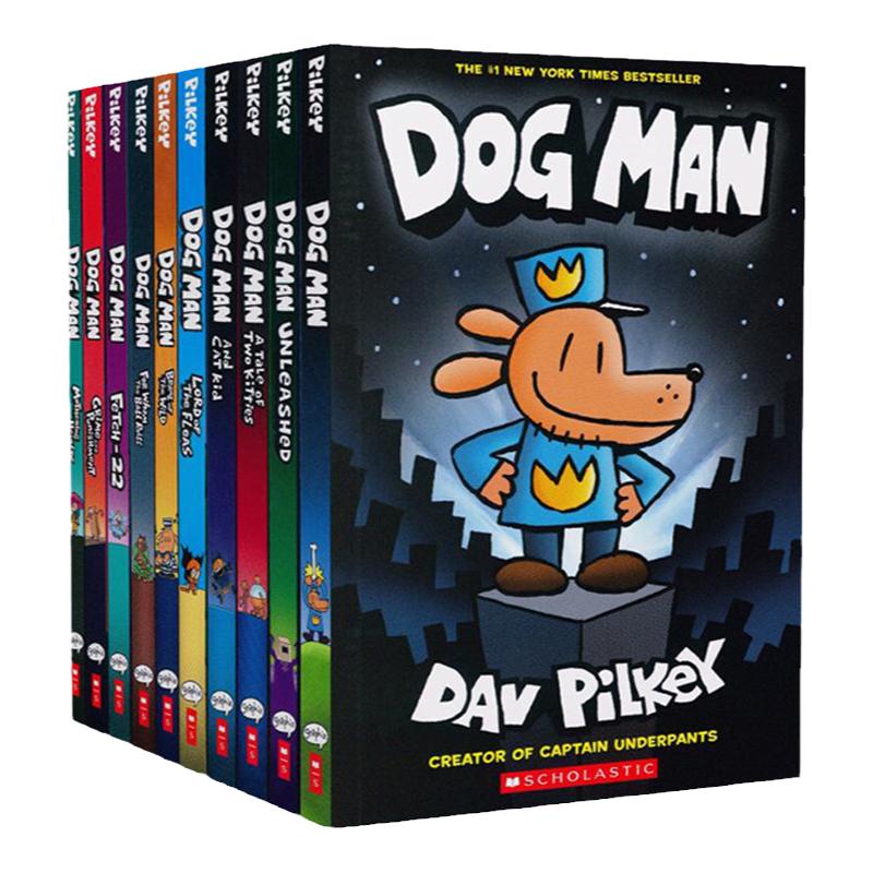 现货 神探狗狗的冒险英文原版 Dog Man 1 2 3 4 5 6 7 8 9 10 11 12 13The Adventures of dogman儿童人气漫画英文桥梁书 平装