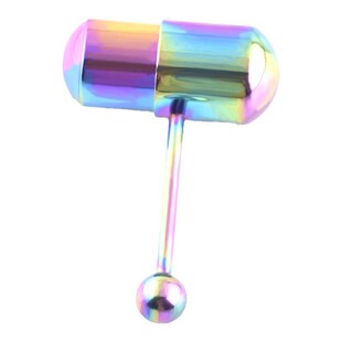 欧美个性医用防过敏震动舌钉穿刺饰品舌环 vibrating tongue ring