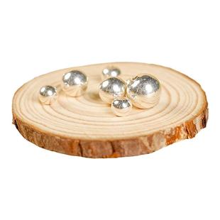 『无戒』S925纯银珠子散珠圆珠光珠配件 隔珠diy手工手链项链饰品
