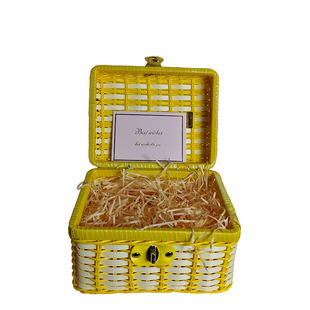 2025藤编礼盒手提箱藤编箱ins结婚礼盒伴手礼百日满月宝宝礼品盒