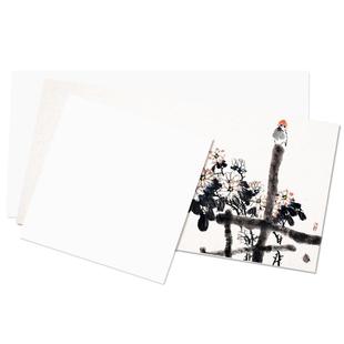 宣纸软卡纸国画卡纸宣纸 扇面加长50*100cm纯白色宣麻纸斗方68cm国画书法生宣镜片纸加厚款免装裱镜片纸