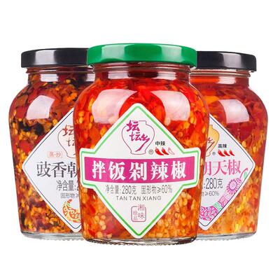坛坛乡拌饭剁辣椒280g*2瓶豉香蒜香朝天椒酱特辣香辣椒酱炒菜拌饭