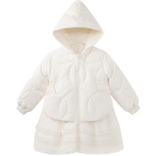 【高定系列】英氏童装羽绒服冬季季保暖女童羽绒服裙子新款