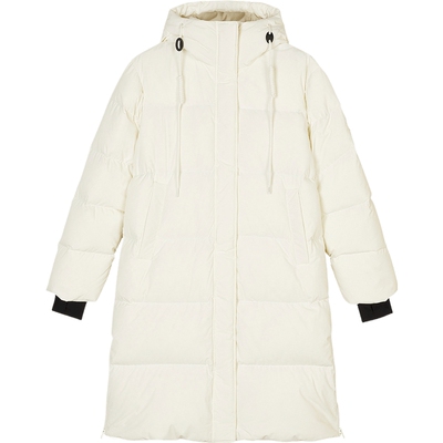 SKECHERS斯凯奇女子长款羽绒外套运动羽绒服L424W114-0074