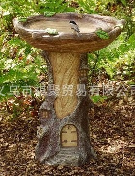 跨境款向日葵树脂工艺品园艺Polyresin摆件SunflowerBirdBath