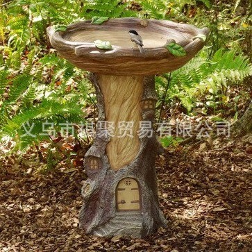 跨境款向日葵树脂工艺品园艺Polyresin摆件SunflowerBirdBath