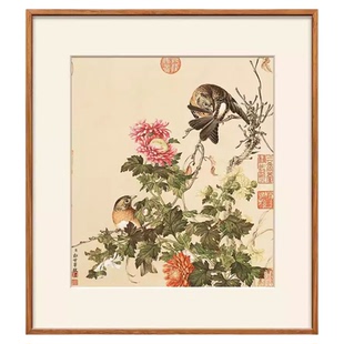 郎世宁工笔花鸟新品十字绣2025新款线绣客厅小件名画玄关卧室刺绣