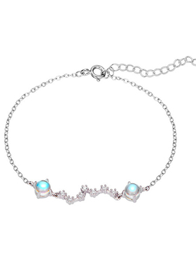 北斗七星月光石纯银手链