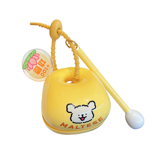 2024年新款正版线条小狗创意佛系木鱼汽车钥匙扣链女精致书包挂件