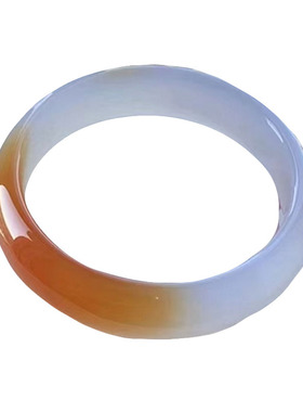 玉髓玉手镯玛瑙玉镯子鸿运当头