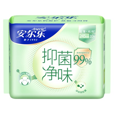 安尔乐姨妈巾抑菌净味纯棉日用