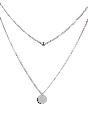 925纯银双层项链女ins小众设计感