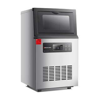 德玛仕制冰机商用小型奶茶店全自动制冰器大容量摆摊方冰块制作机
