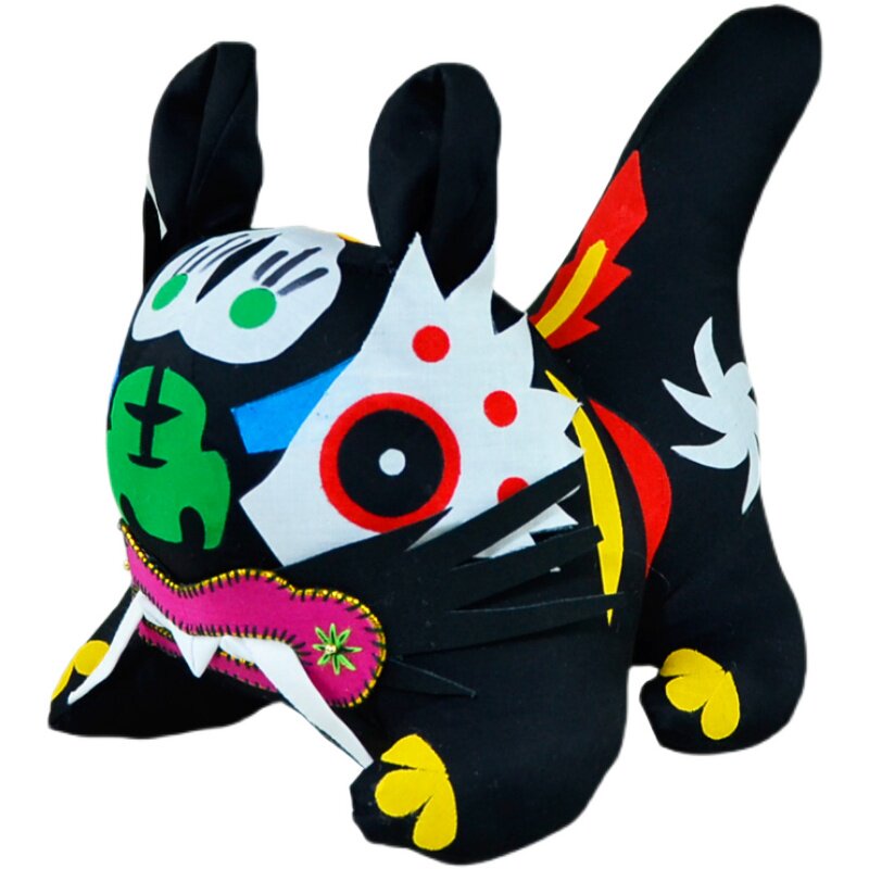 三国五虎上将民间工艺品纯手工布老虎公仔客厅酒店摆件中国风礼品
