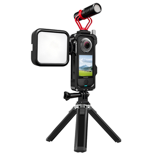 优创谷适合影石insta360 X4Air金属兔笼防摔壳可拓展边框全景运动相机铝合金保护套壳骑行支架影石X4Air配件