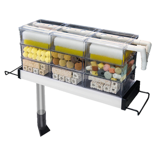 滴流盒鱼缸龟缸材料上滤滴滤加氧一体三合一干湿分离上置过滤器盒