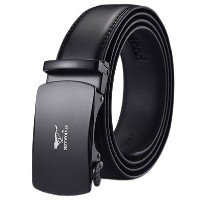 七匹狼皮带男自动扣真皮腰带商务