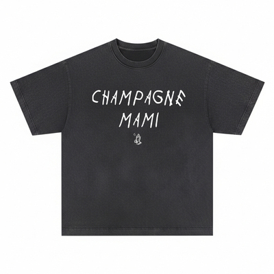 Drake短袖T恤公鸭Champagne Mami Papi粉丝说唱美式复古男女INS潮
