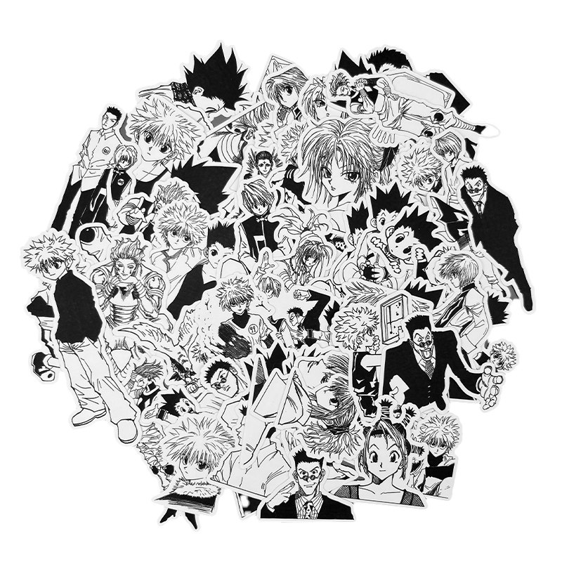 全职猎人贴纸黑白漫画款小杰奇犽贴纸/立体贴纸