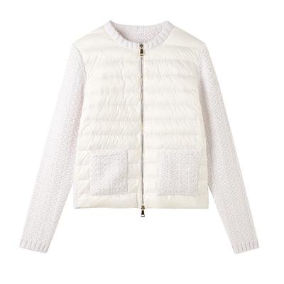 CHESONSE休闲气质针织拼接鹅绒服