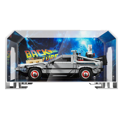 LYB乐一百适用于乐高10300回到未来系列时光机器汽车亚克力展示盒