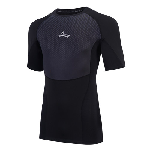 沃兰迪PowerMax紧身运动短袖T恤 跑步健身马拉松高弹紧身透气速干