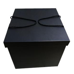 正方形黑色拼装礼盒 大号礼品盒 零食礼物盒子包装盒瓦楞纸箱