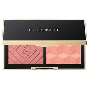 【新品】深蓝彩妆柔光幻彩腮红盘双色橘粉高光偏光细闪哑光腮红